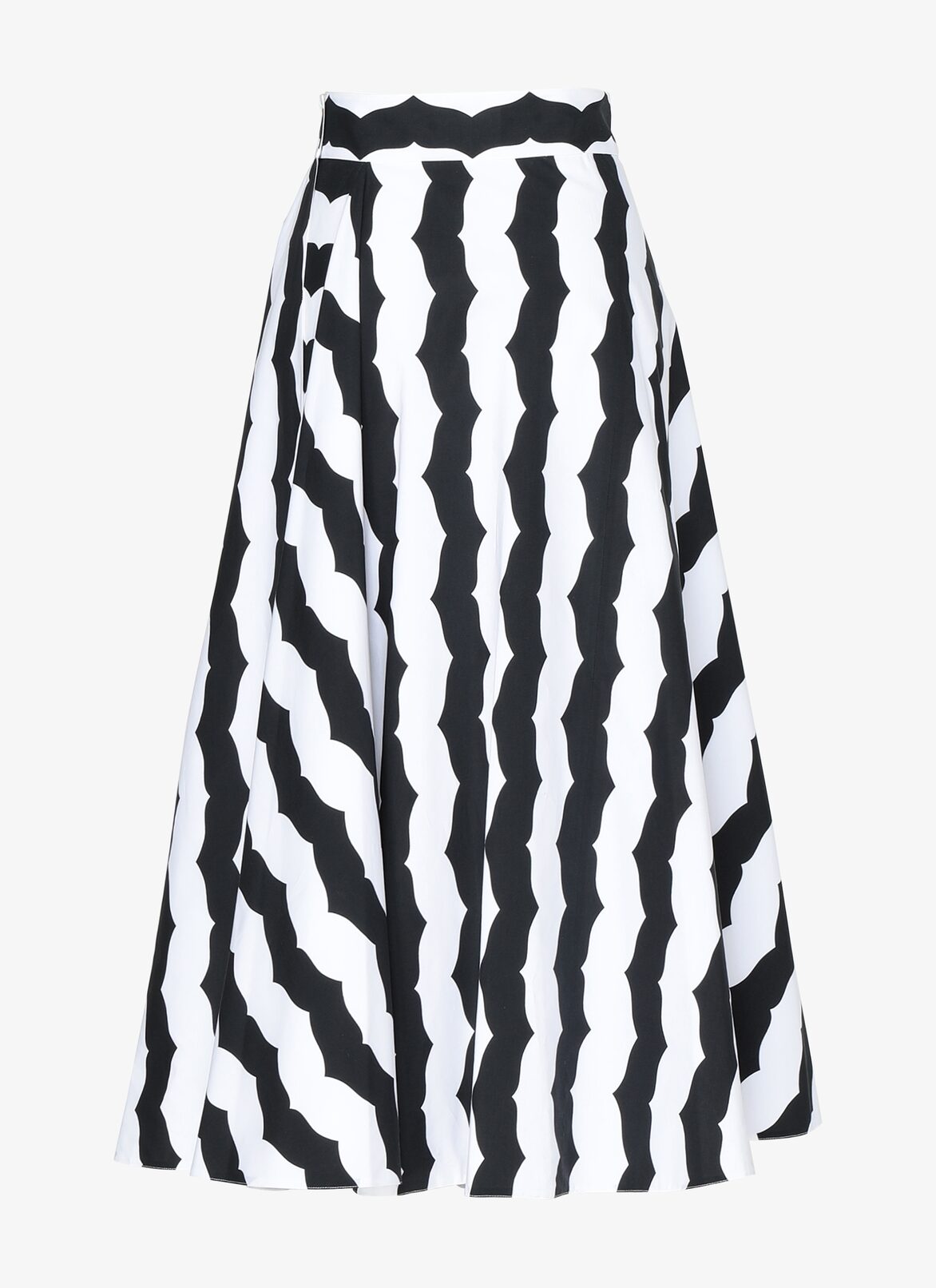 LONG SKIRT POPELINE RAYURES EDITIONS WHITE/BLACK ALAÏA WHITE/BLACK  LONG SKIRT POPELINE RAYURES EDITIONS WHITE/BLACK